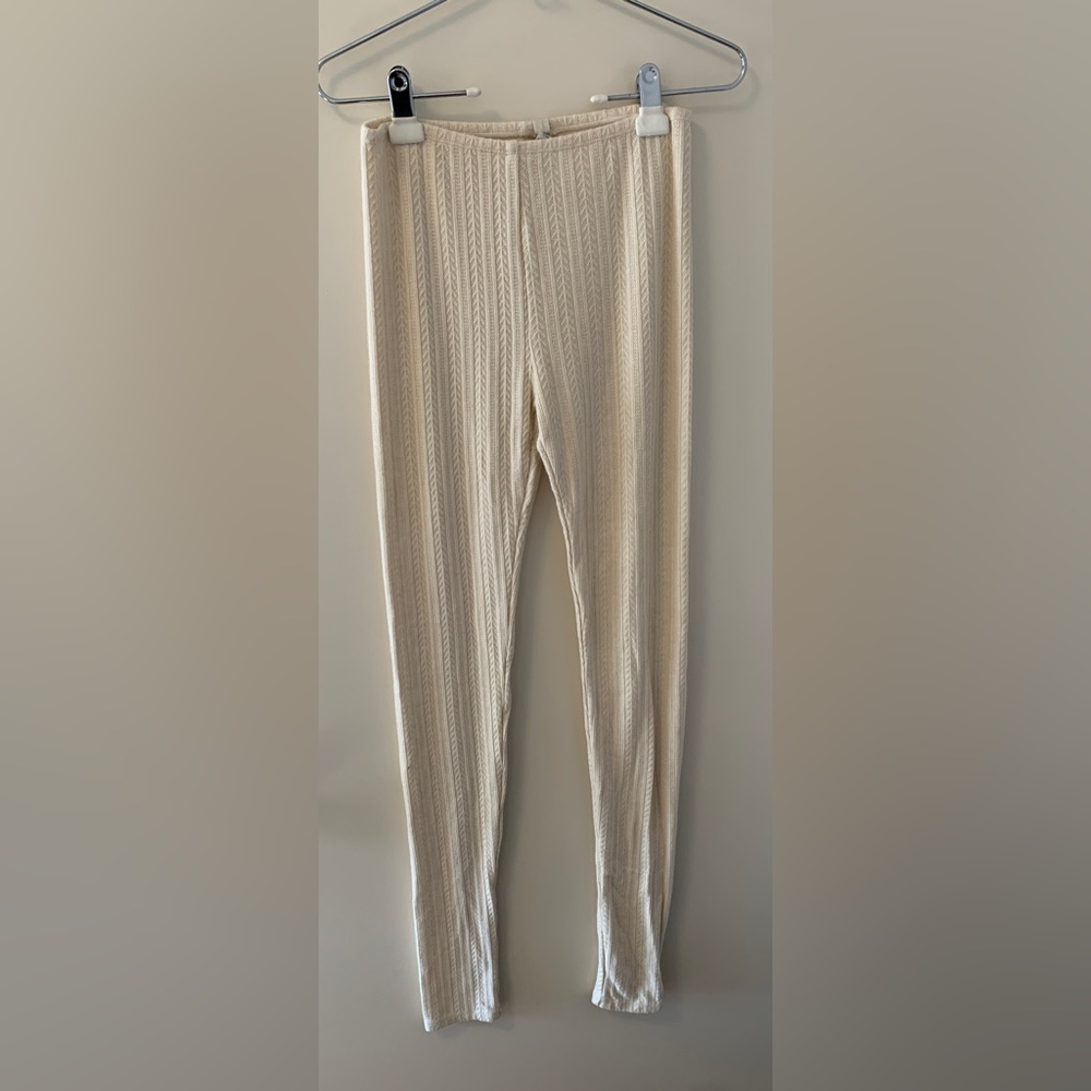 Cream Free People Always cozy leggings